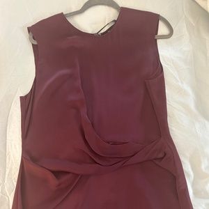 Burgundy sleeveless Theory blouse
